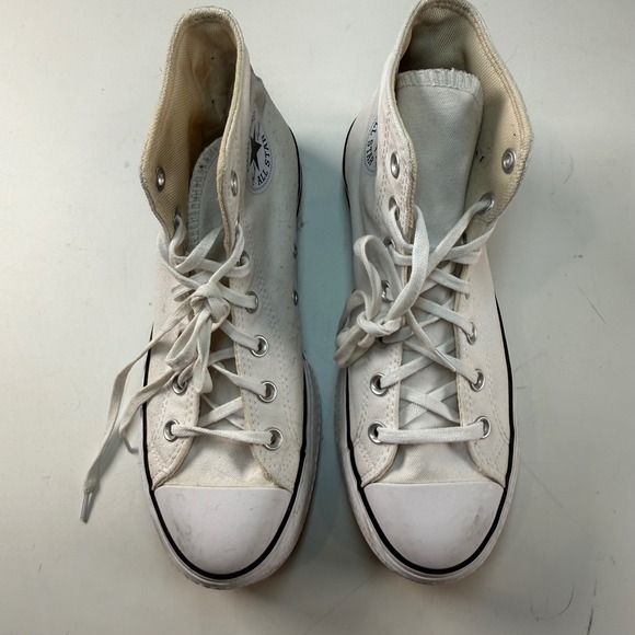Converse Chuck Taylor Platform High Top White Size 8.5 Women Canvas - Picture 5 of 11